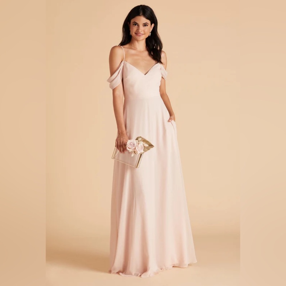 Birdy Grey Chiffon Blush Bridesmaid Dress